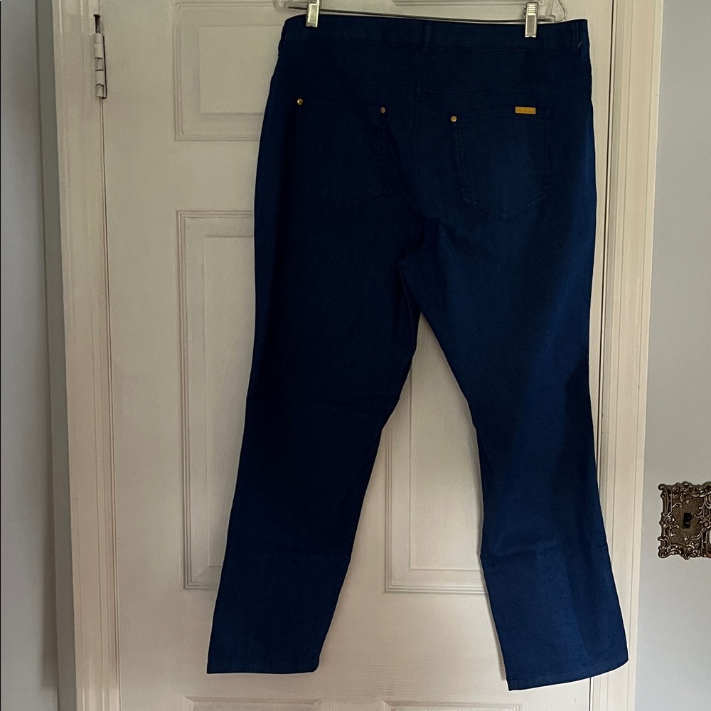 IMAN Royal Blue Denim Pants. Size 1X